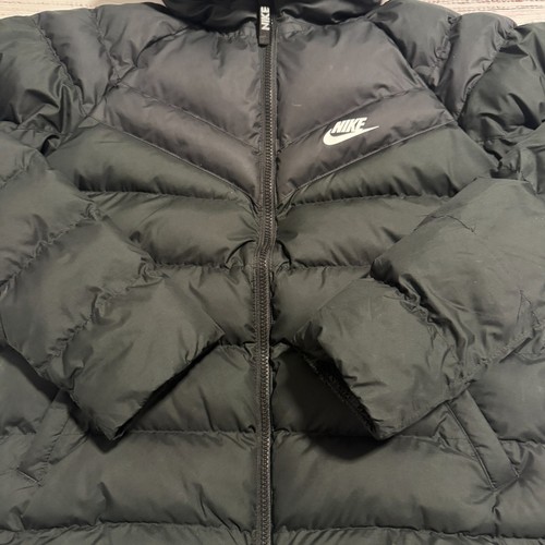 Nike Sportswear Black Full Zip Puffer Jacket Coat Youth Unisex Size Large - Picture 4 of 15