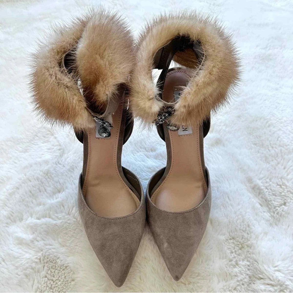 Fur heels top steve madden