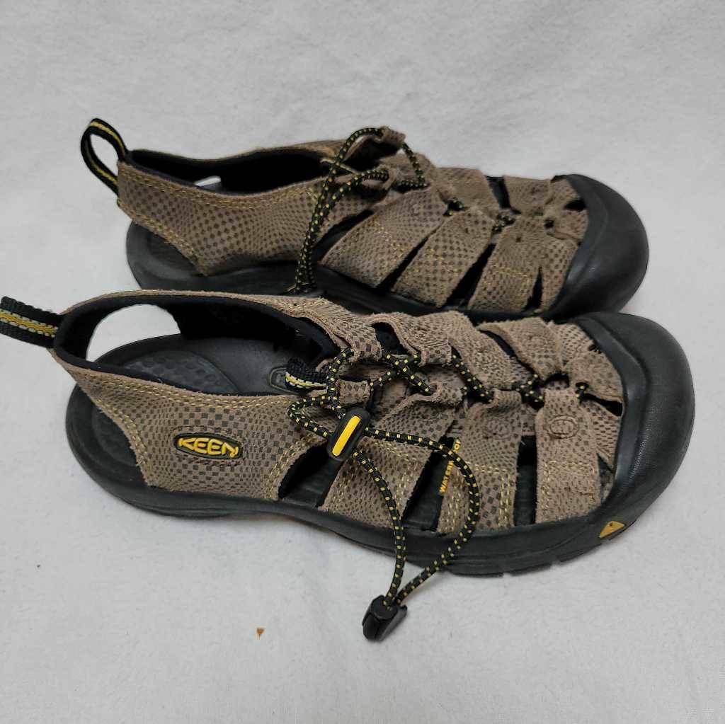 Keen Womens Sport Sandals Brown Geometric Adjustable Bungee Cord 4