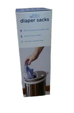 Ubbi Disposable Diaper Sacks, Lavender Scented, Easy-To-Tie Tabs, 200 Count.