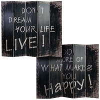 Foto-Paravent Retro, Spruch, Paravent Raumteiler Trennwand 180X200Cm