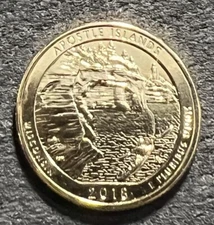 2018 P 24K GOLD PLATED APOSTLE ISLANDS (WISCONSIN) ATB QUARTER