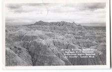 RPPC Postcard Badlands Stratification Badlands Ntl Monument SD South Dakota 