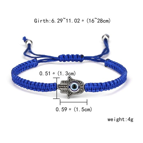 Lucky Evil Eye Beaded Bracelet Handmade Rope Adjustable Bangle Jewelry Gifts New - Photo 22 sur 30