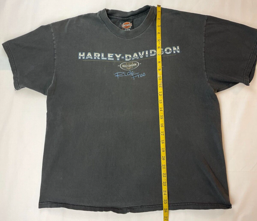 Vintage 90's Harley Davidson Gray T Shirt Missoula Montana Size XL Mountains - Picture 7 of 7