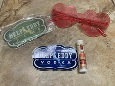 Deep Eddy Bundle: Heart Sunglasses, Chapstick, Sticker, & Car Airfreshener