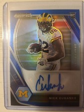 2021 Panini Prizm Draft NICK EUBANKS blue rookie auto-026/149-Cowboys