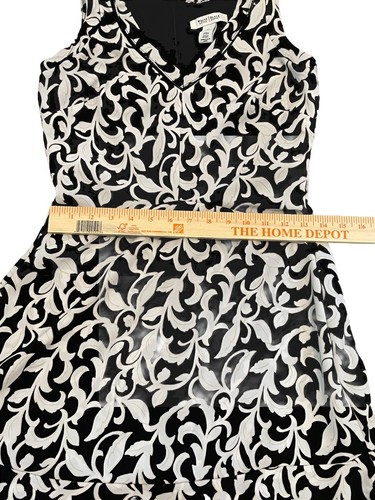 WHITE HOUSE BLACK MARKET DRESS Sleeveless Zips Fit Flare Knee Length Size 00 XS - Picture 9 of 13