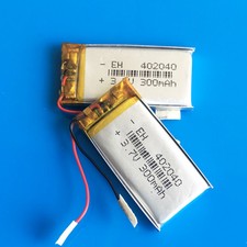 2 pcs 3.7V 300mAh LiPo Battery 402040 for MP3 DVD GPS Headphone Bluetooth Camera