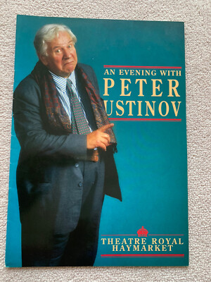 Theatre programme An Evening with Peter Ustinov 1990 Theatre Royal Haymarket