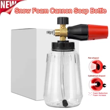 1/4” Pressure Washer Foam Cannon with Dual-Connector Double Tip Attachment USA