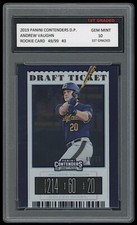 ANDREW VAUGHN 2019 PANINI CONTENDERS DP BLUE /49 1ST GRADED 10 ROOKIE CARD SOX
