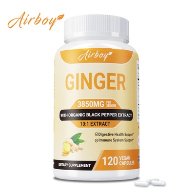 Organic Ginger 3850mg - Nausea Relief,Digestive Health,Health Dietary Supplement