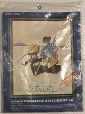 Vintage 1974 Coats Clark Patriots Crewel Creative Stitchery Kit 5803 New