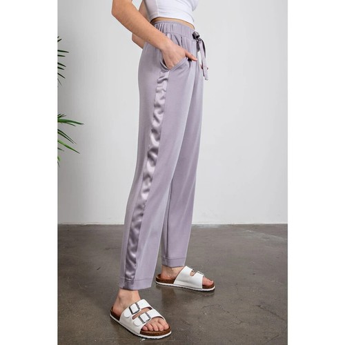 RAE MODE MODAL POLY SPAN STRAIGHT LOUNGE PANTS WITH POCKETS MYSTIC GRAY SIZE SM - Picture 2 of 4