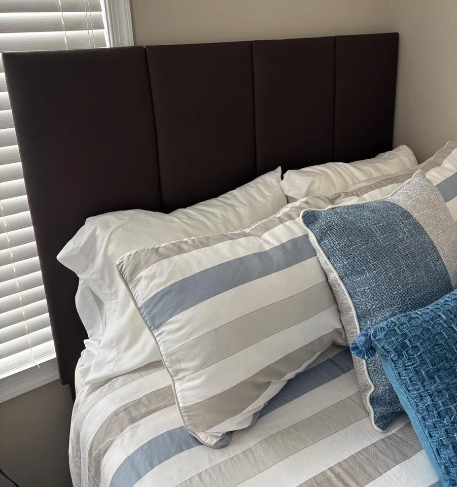 Gorgeous Full-Size Brown Leather Headboards – Never Used - Image 3 of 3