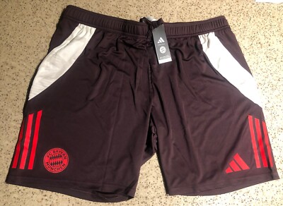 FC Bayern Munich 24/25 Adidas Training Soccer Football Shorts Zip Pockets 2XL ~~