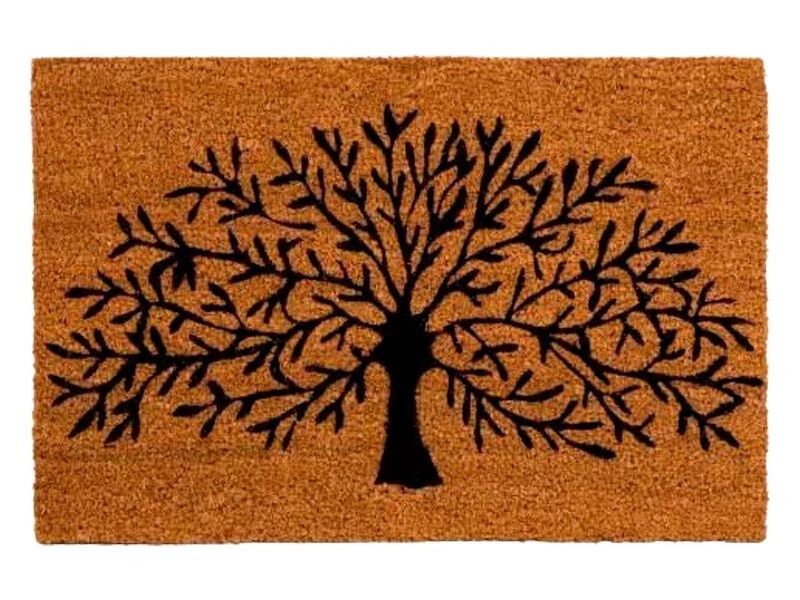 Bonito felpudo del Árbol de la vida" negro. ENTREGA 24/48 HORAS. - Imagen 1 de 1