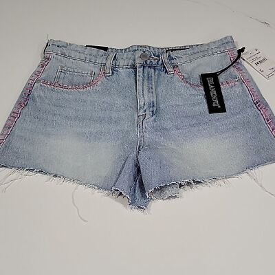 Blanknyc The Barrow Vintage High Rise Denim Short PINK Crochet