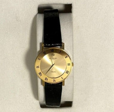 Orologio Raymond Weil Otello cinturino in pelle RW placcato oro anni 90 25 mm