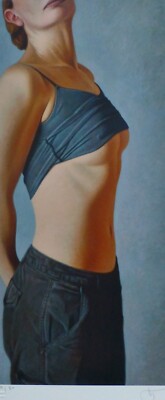 WILLI KISSMER ''Gray standing'' Erotic woman HAND SIGNED GERMAN ARTIST