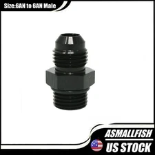 HIGH QUALITY!ORB-6 O-ring Boss AN6 6AN to AN6 6AN Male Adapter Fitting Black