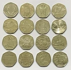 RARE 50p COINS KEW GARDENS OLYMPICS FOOTBALL JUDO CHRISTMAS VICTORY FIFTY PENCE