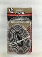 LANCE INDUSTRIES Gray 50 Foot Modular Telephone Extension Cord Model T712CL New