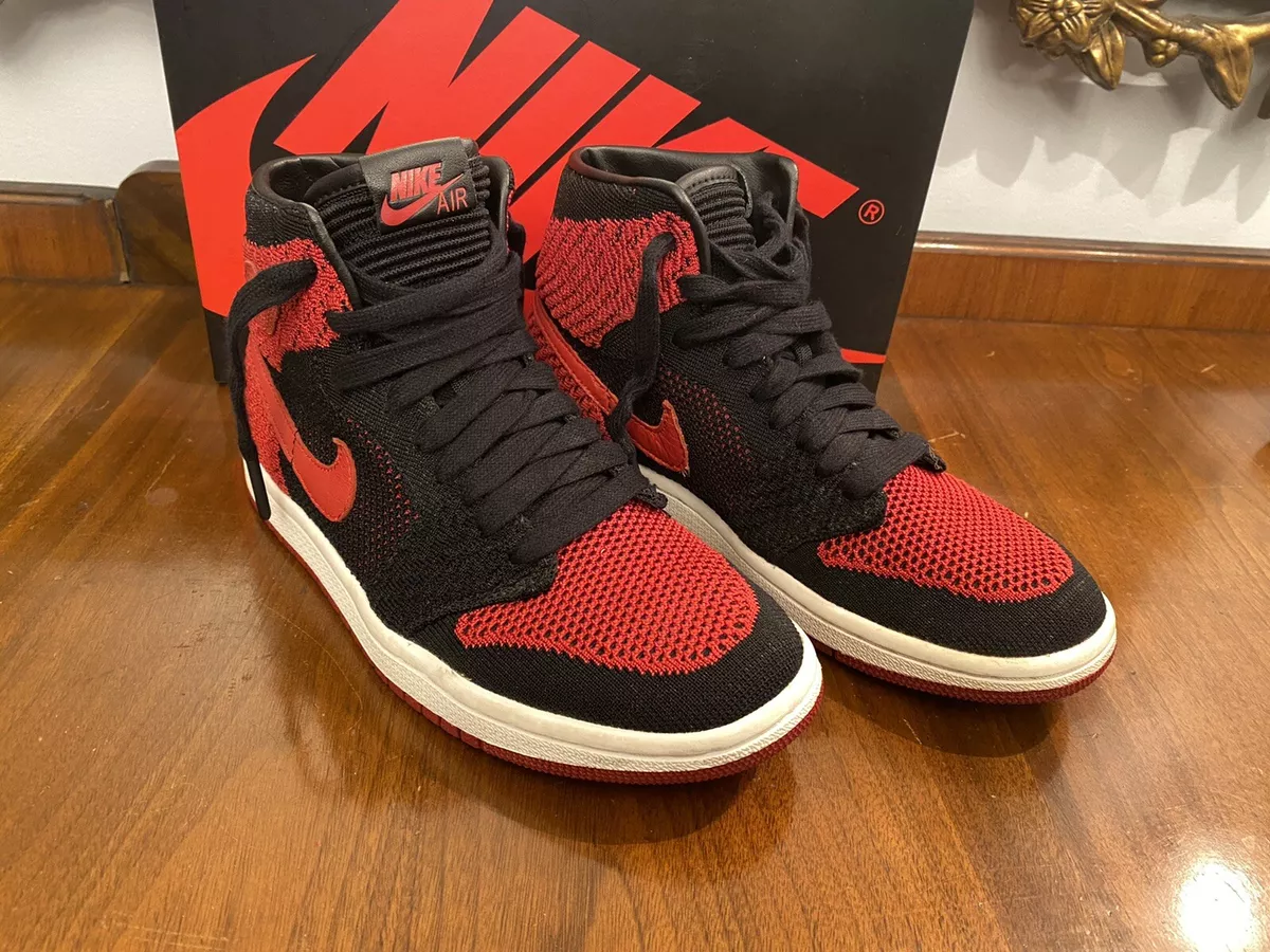 nike air jordan 1 retro high flyknit bred GS Size 5