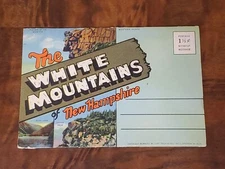 Linen Postcard Souvenir Album / White Mountains, N.H. / 1947, Curt Teich & Co.