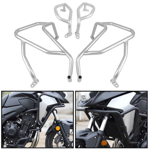 Highway Engine Guard Crash Bars For Honda CB500X CB400X 2019-2022 2020 Silver - Imagen 3 de 12
