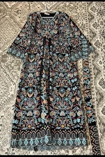 Blue Palestinian Thobe, Beading, Gently Used. Comes With Belt. See Measurements!