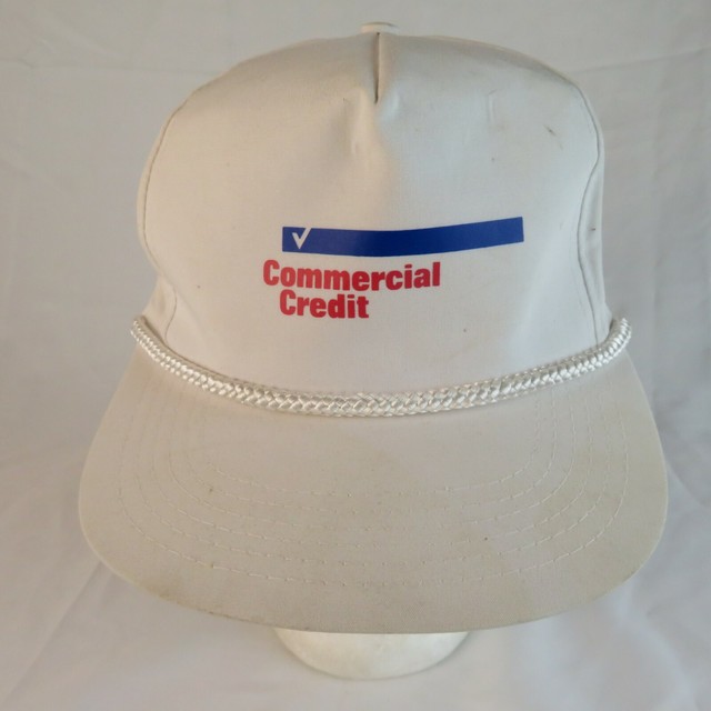 Vintage Snapback Rope Hat Cap Commerical Credit White eBay