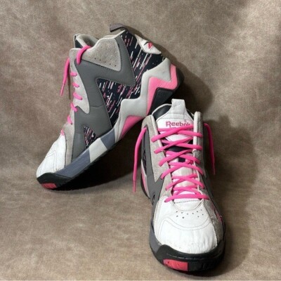 Men's Reebok Kamikaze 2 Mid Breast Cancer Awareness Gray/Pink Size 11