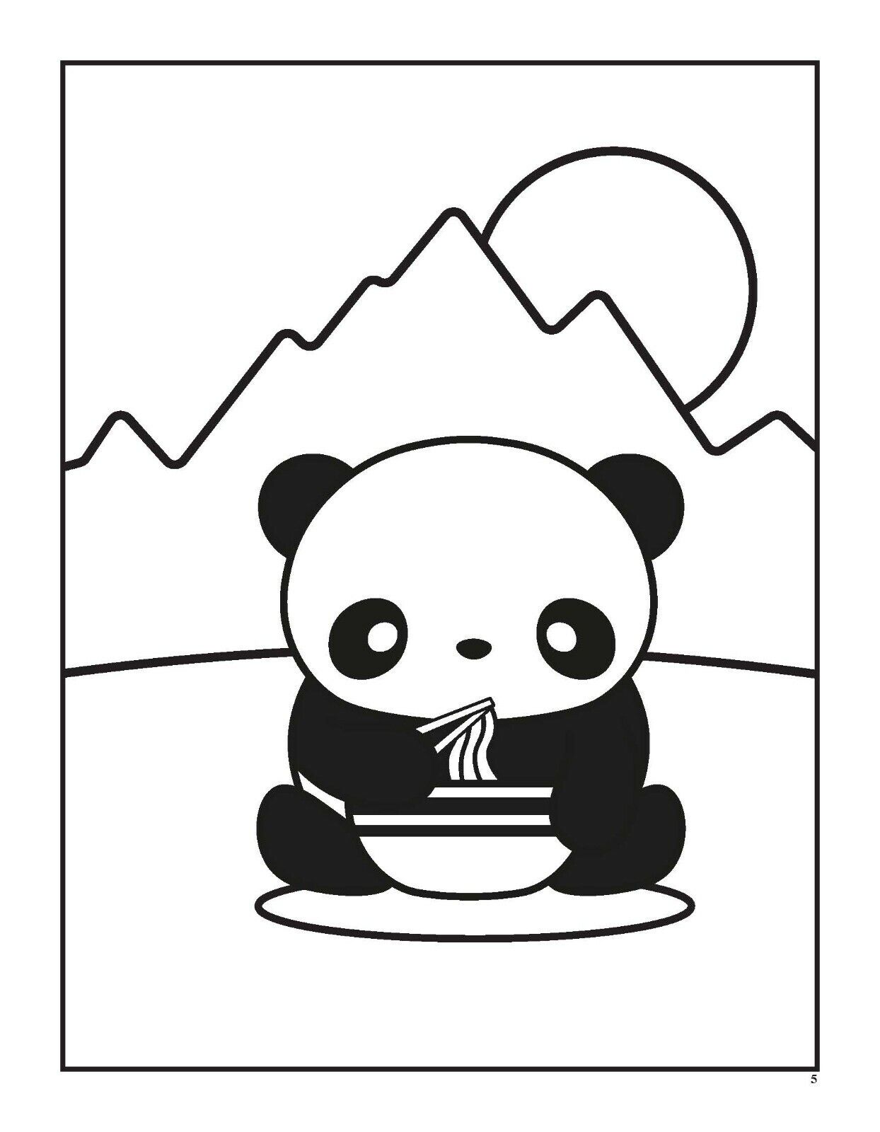 Cute Panda Coloring Books for Kids Ages Graphic by Laxuri Art