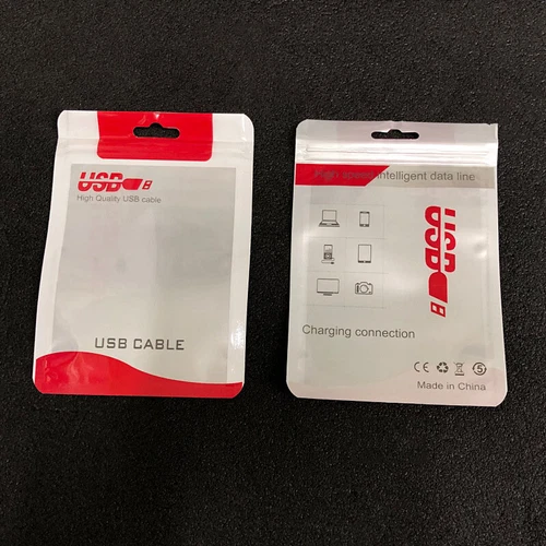 Einhängeloch Kunststoff Druckverschlussbeutel USB Kabel Zubehör Beutel Einzelhandelsverpackung - Bild 10 von 10