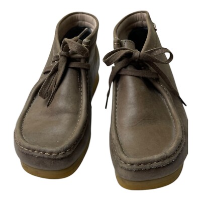 Clarks Wallabee STINSON HI Beeswax Brown Leather Men Sz