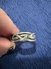 Vintage Sterling Silver 925 Celtic Band Style Ring, Size 8.5