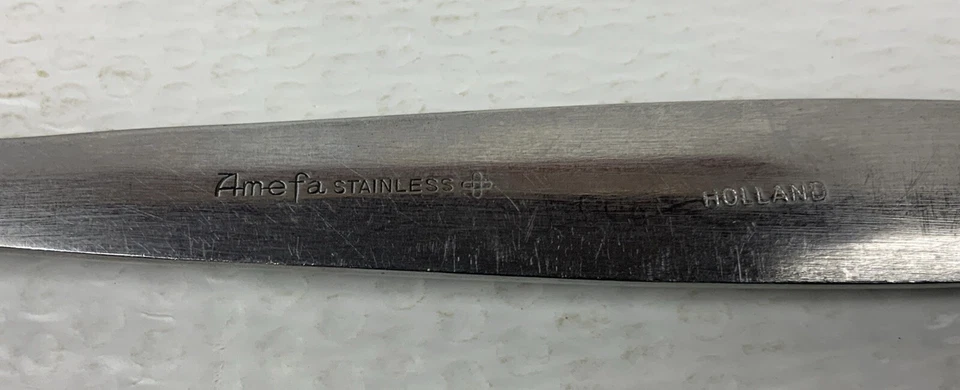 Vintage Amefa Stainless Holland “Tulip Time” Serving Spoon, Used - Image 4 of 4