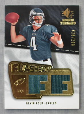 Kevin Kolb Eagles 2008 SP Rookie Threads Flashback Fabrics Dual Jersey  #/200