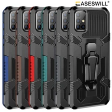 For-Samsung Galaxy S20 FE 5G Shockproof Belt Clip Stand Case + Screen Protector