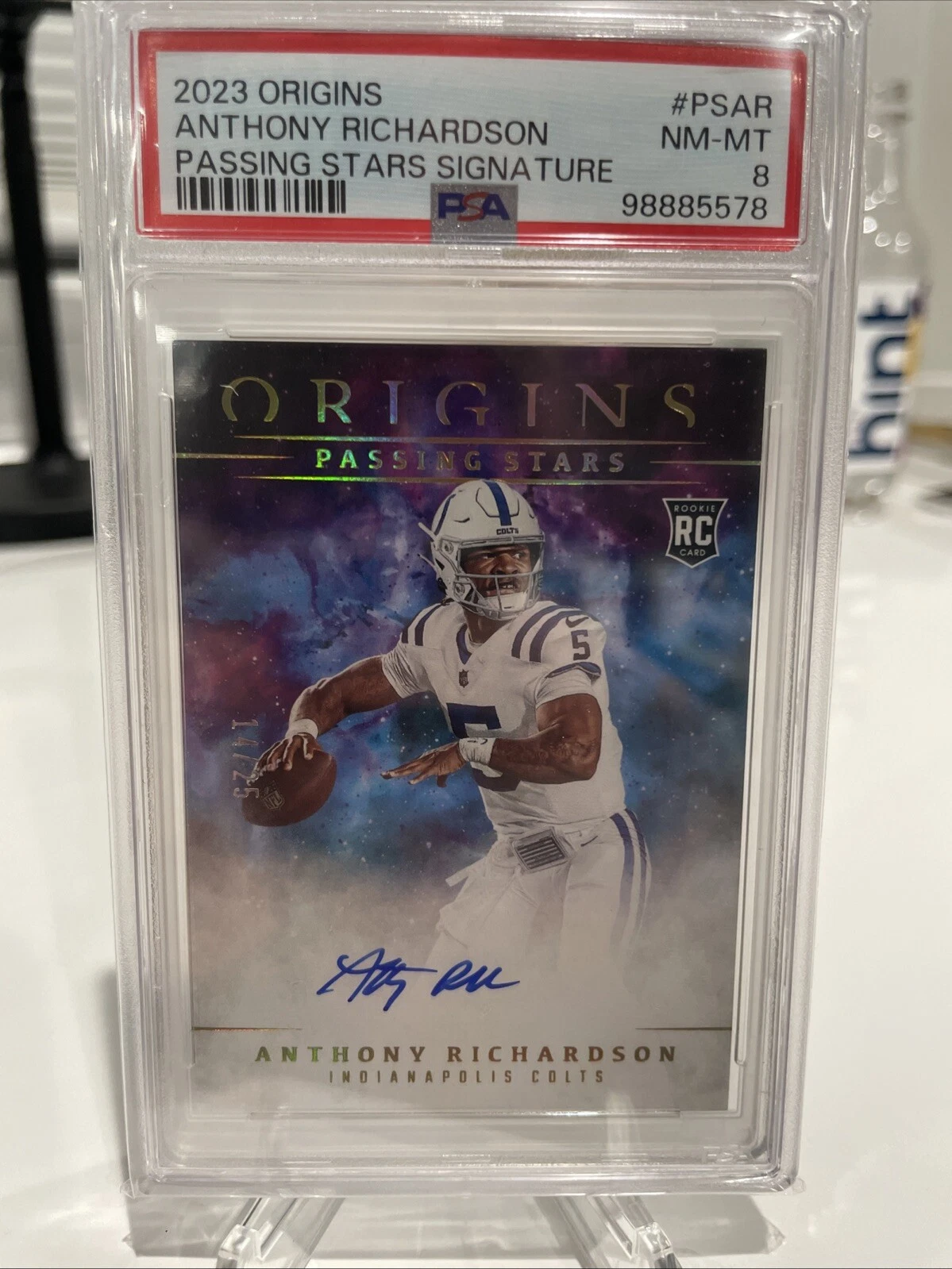 Anthony Richardson Panini Origins Passing Stars Signatures #PSAR Base