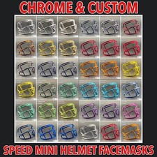 Chrome &amp; Custom Colors Riddell Speed S2BD-SW-SP Mini Football Helmet Facemask