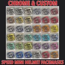 Chrome & Custom Colors Riddell Speed S2BD-SW-SP Mini Football Helmet Facemask
