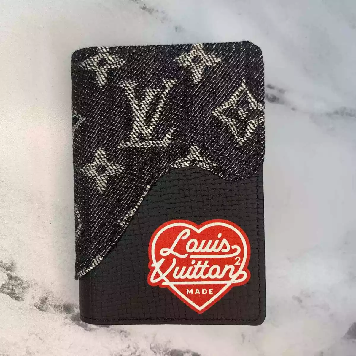 Louis Vuitton Nigo Denim 2 black Pocket Organizer wallet LV heart