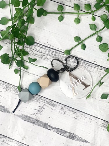 MADE IN UK PERSONALISED ANY Name 5mm Thick CHUNKY Keyrings Keychain Best Selling | UK - Foto 6