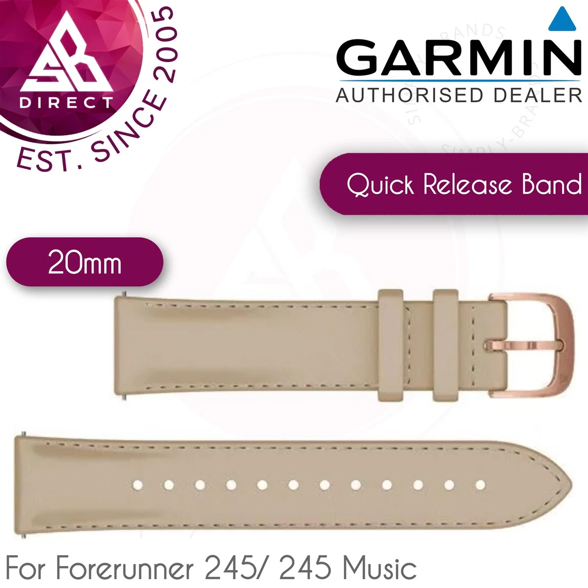 Garmin Quick Release 20mm Watch Strap Band For Forerunner 245 245