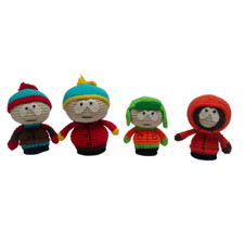 Adorable Handmade Amigurumi South Park Characters - Cartman, Kenny, Stan, Kyle