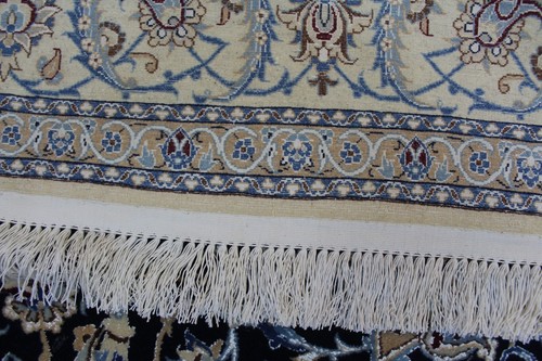 ALFOMBRA NAIN MUY FINA LANA Y SEDA CON FINO DISEÑO FLORAL 215 x 130 CM - Imagen 18 de 20