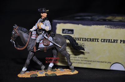 BRITAINS 17403 CONFEDERATE CAVALRY PRIVAT BERITTEN METALL SPIELZEUG SOLDAT FIGUR NR.3